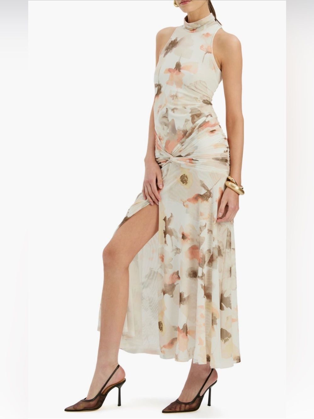Bardot Leanna floral mesh maxi dress